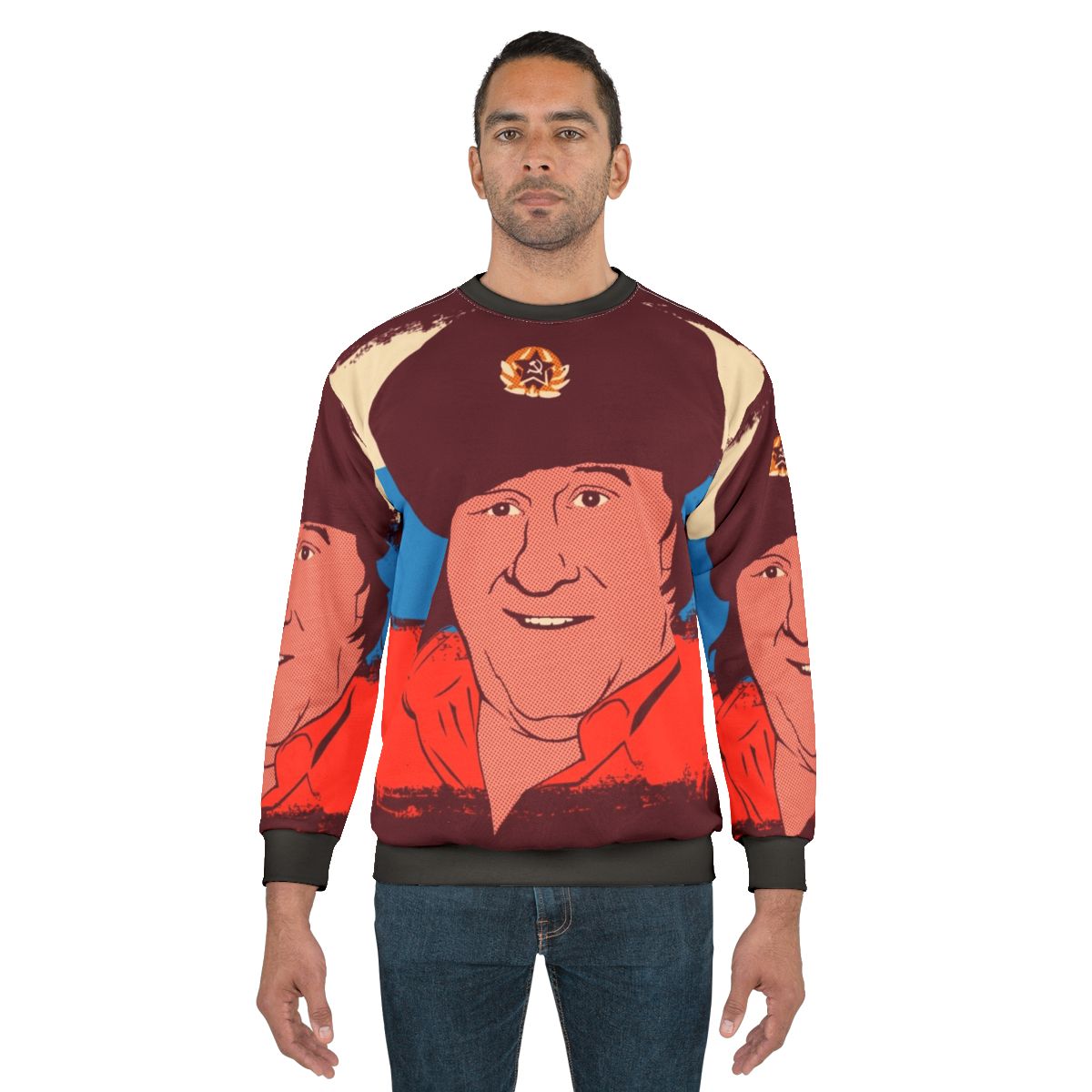 Gerard Depardieu Russian Sweatshirt Vector Art