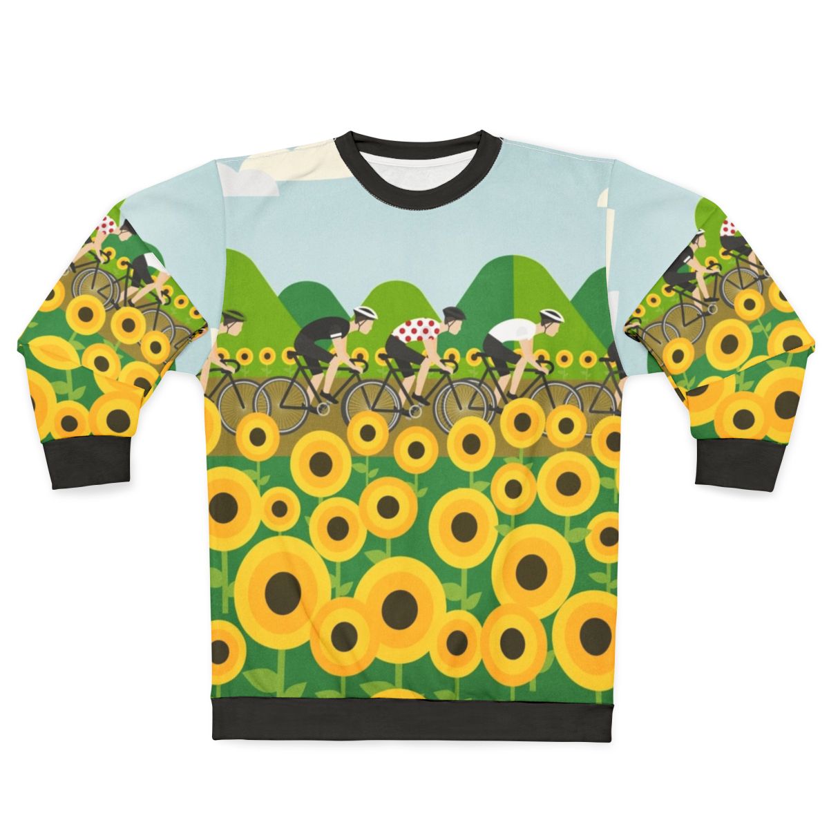 Cycling Sweatshirt with Le Tour de France Inspired Design