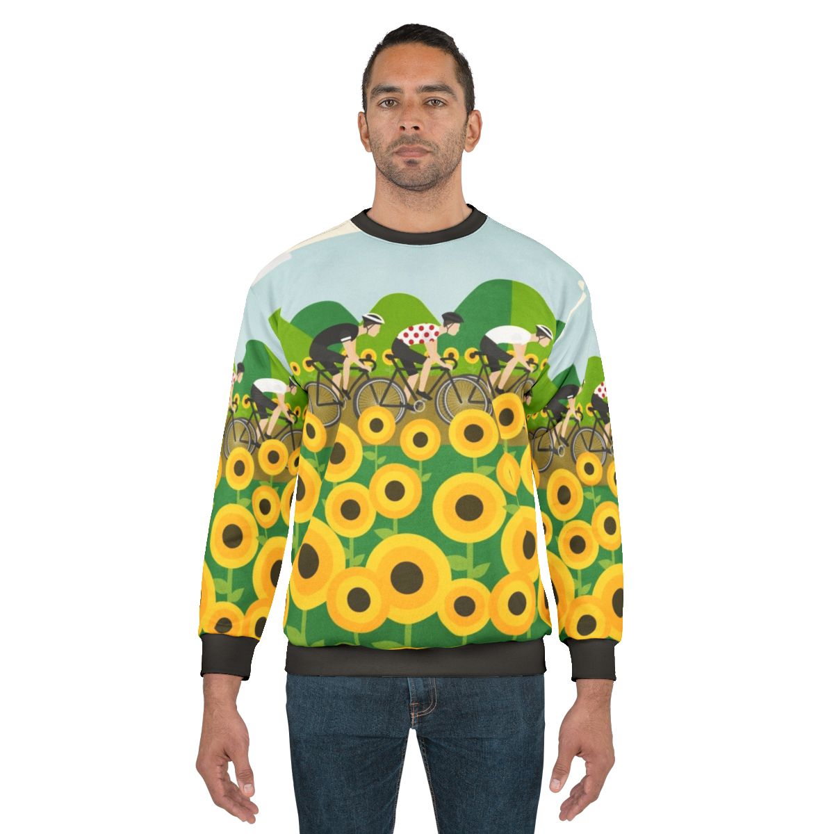 Cycling Sweatshirt with Le Tour de France Inspired Design