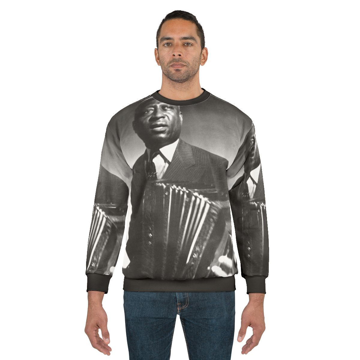 Leadbelly Sweatshirt with Vintage Blues Musician Graphic