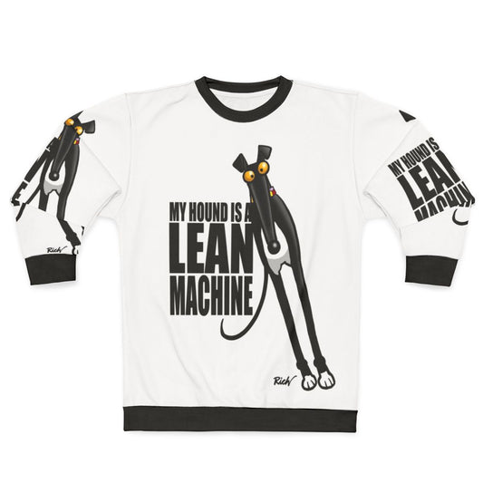 Greyhound sweatshirt with Lean Machine design