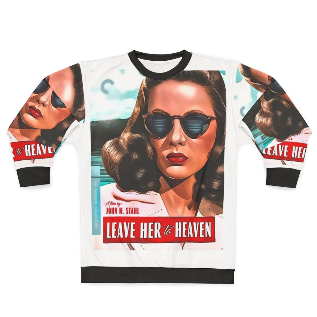 "Leave Her To Heaven" Sweatshirt Featuring Gene Tierney, Classic Hollywood Actress