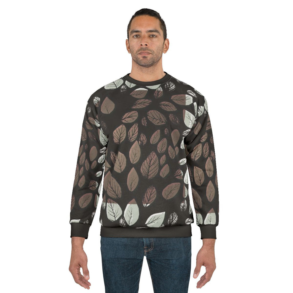 Leaves Desaturated Pattern Sweatshirt