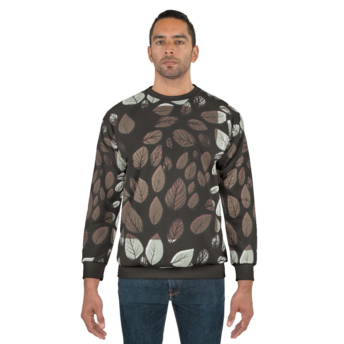 Leaves Desaturated Pattern Sweatshirt