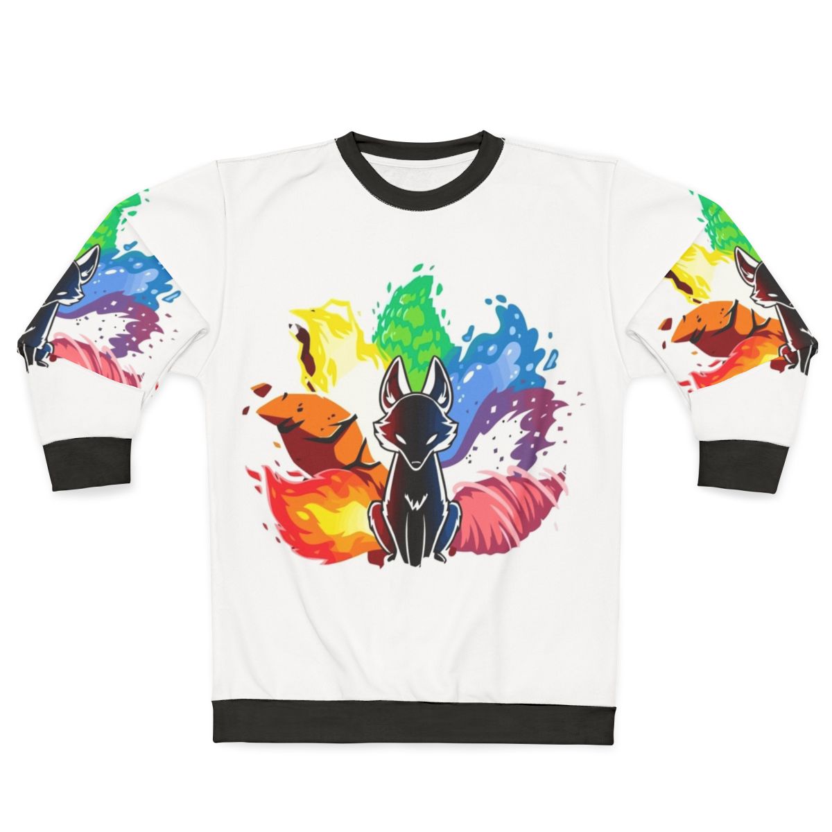 Nine Tales Fox Sweatshirt with Legendary Animal Print Design