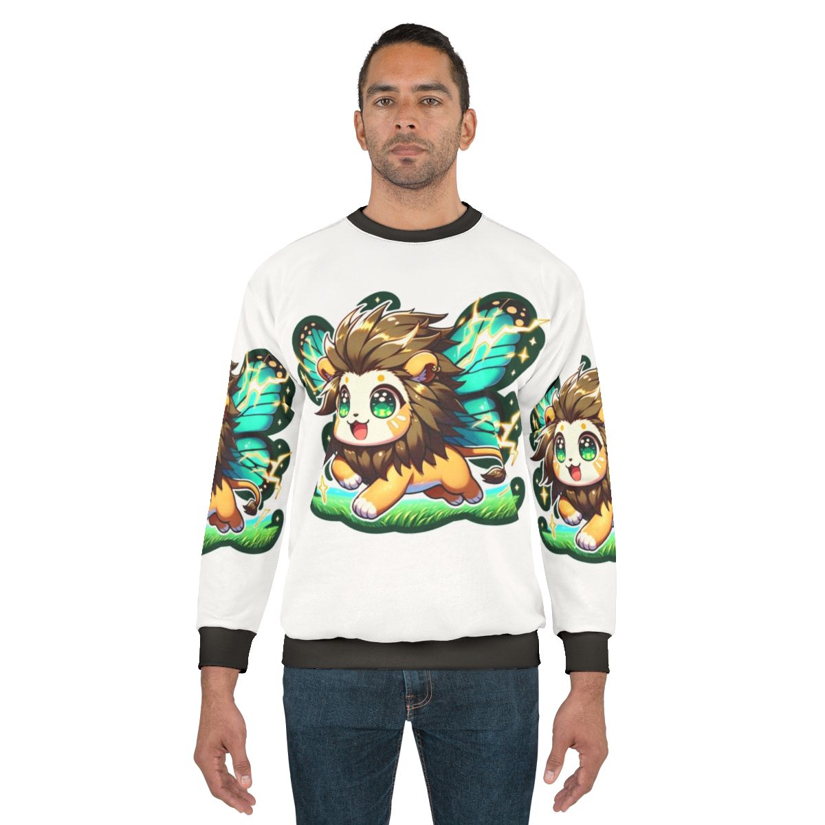 Legendary Electro Butterfly Lion Fantasy Sweatshirt