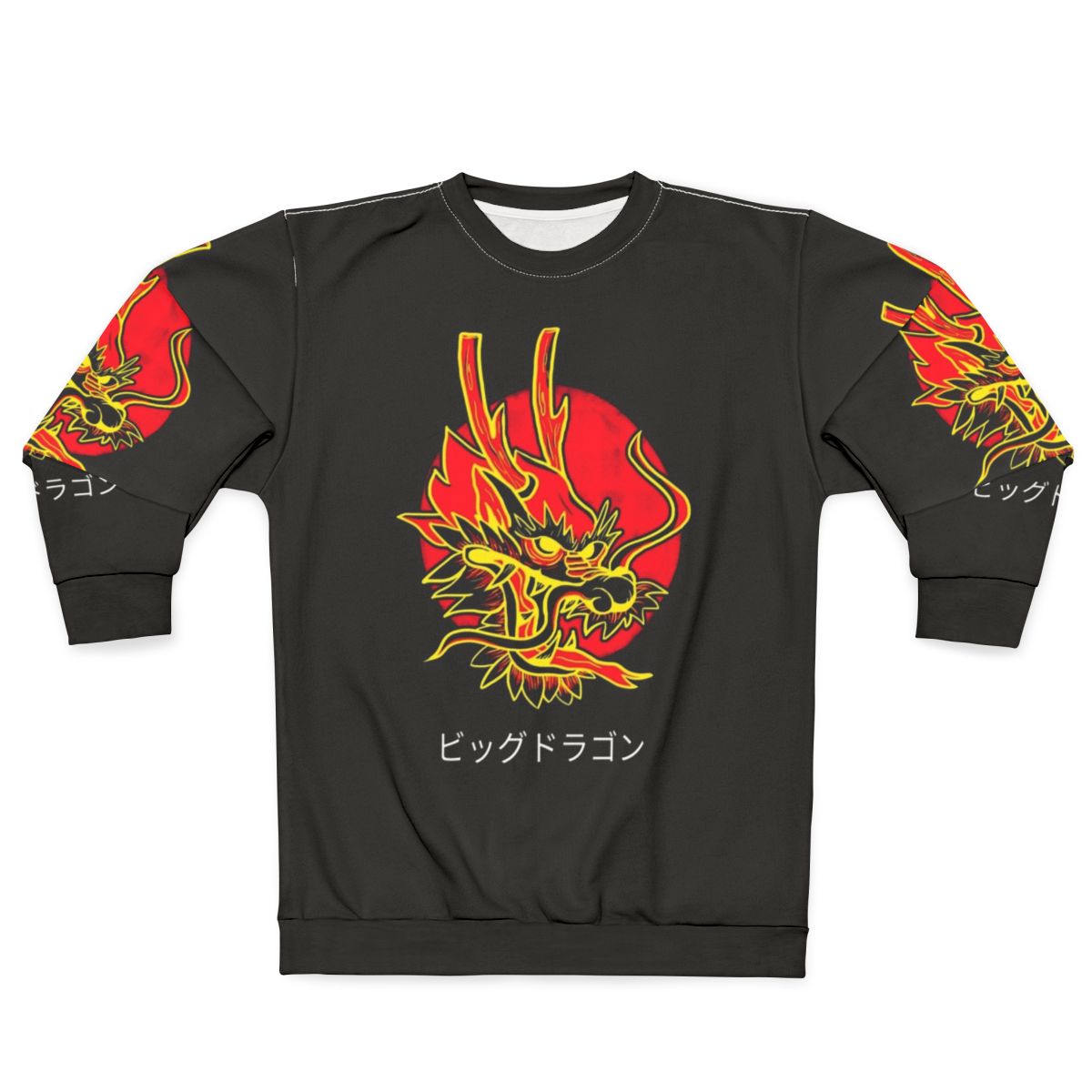 Legendary red dragon sweatshirt with mythical creature design