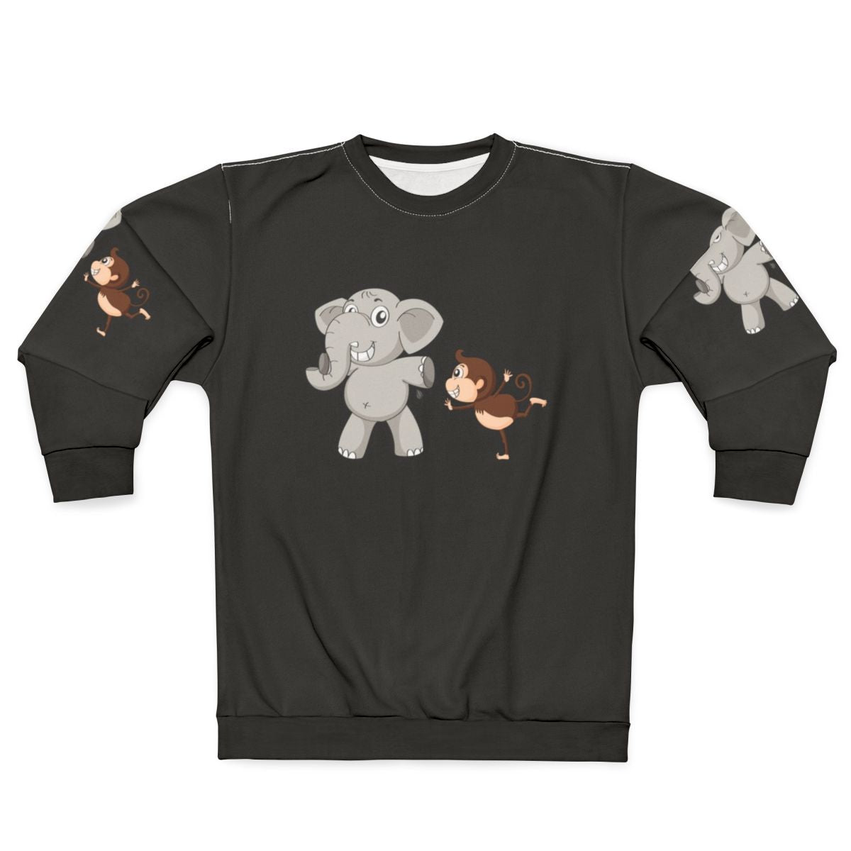 Legendary Animals Graphic Sweatshirt featuring Mystic Dragon and Lightning Design