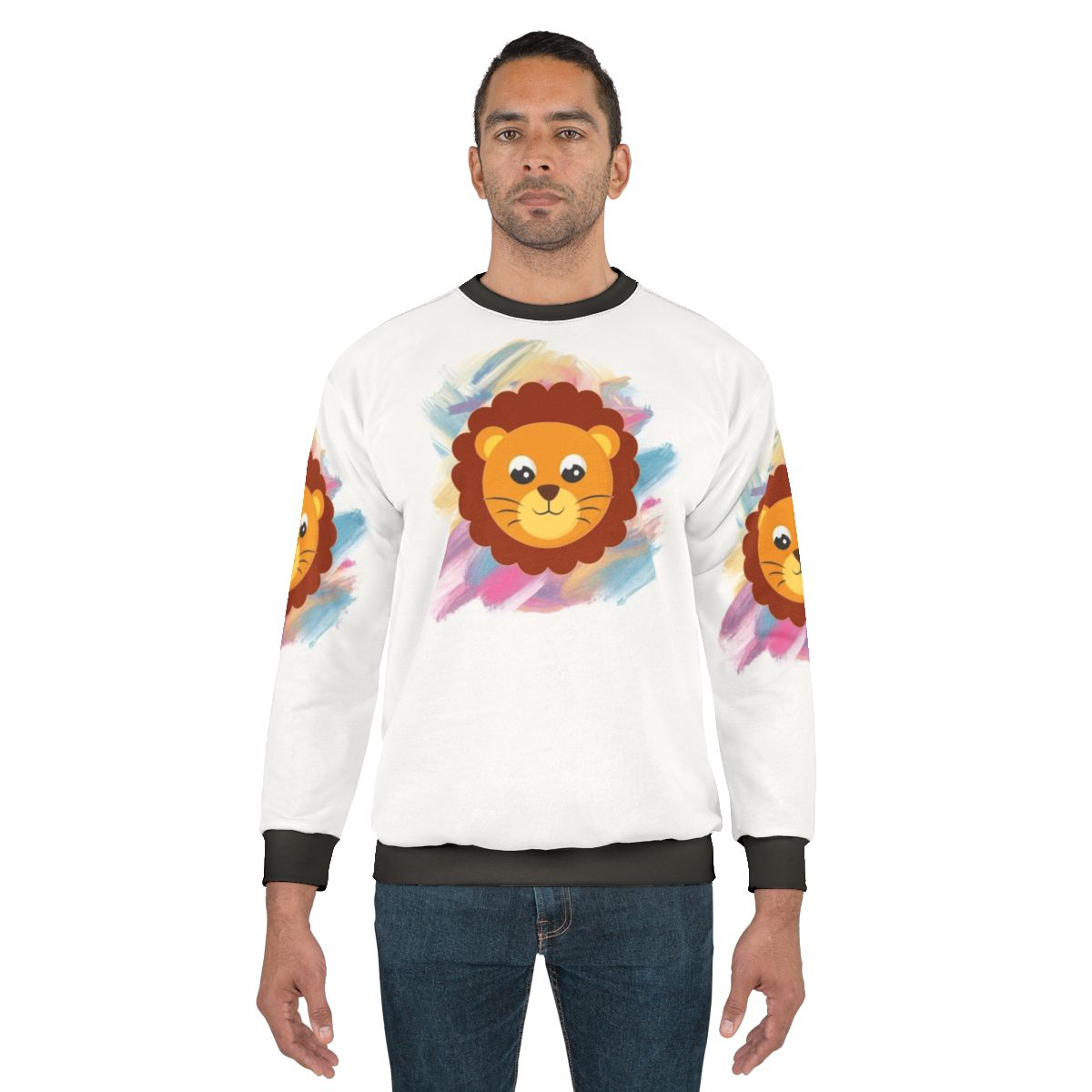 Legendary fantasy animals sweatshirt featuring mystic dragon, lightning dragon, unicorn, and falcon