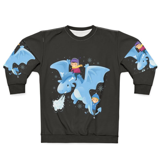 Legendary animals sweatshirt featuring a mystic dragon and lightning bolt fantasy design