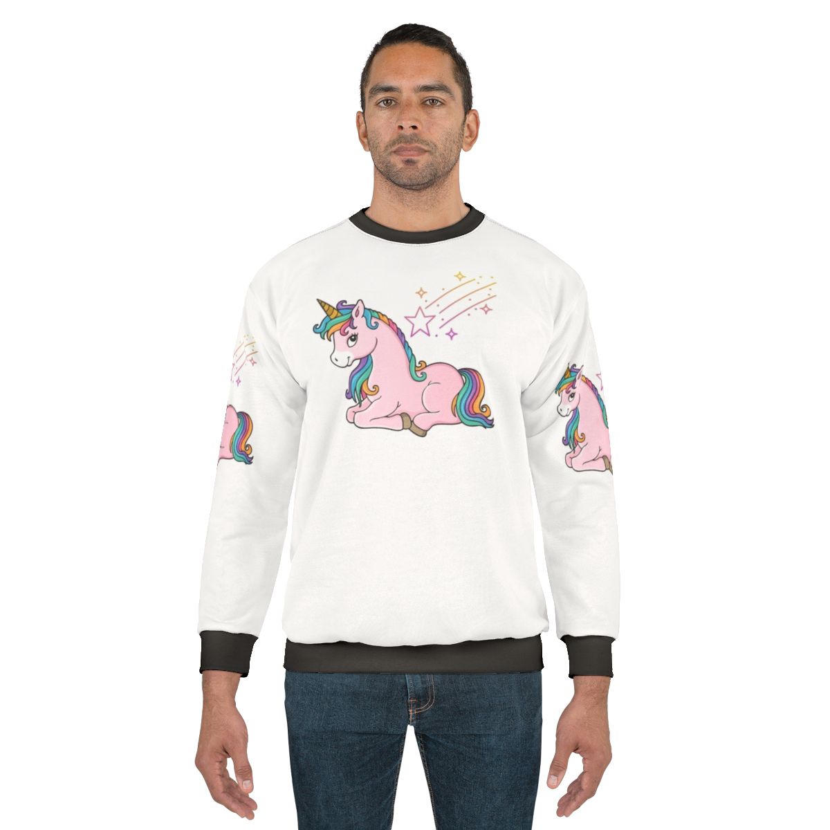 Legendary Animals Sweatshirt with Mystic Dragon and Lightning Bolt Design