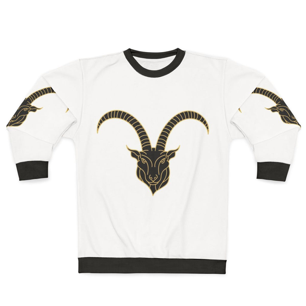 Legendary animals sweatshirt with cartoon illustration of mythical creatures