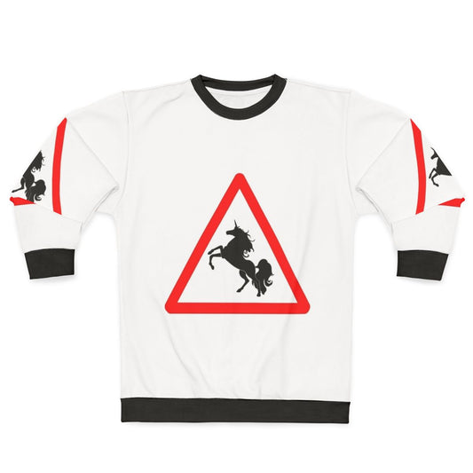 Legendary animals sweatshirt featuring unicorn and dragon designs