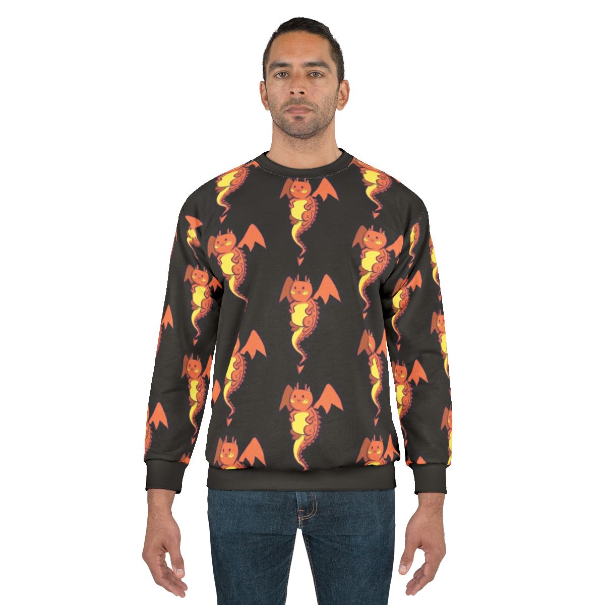 Legendary Cat Dragon Sweatshirt with Kawaii Mythical Creature Design