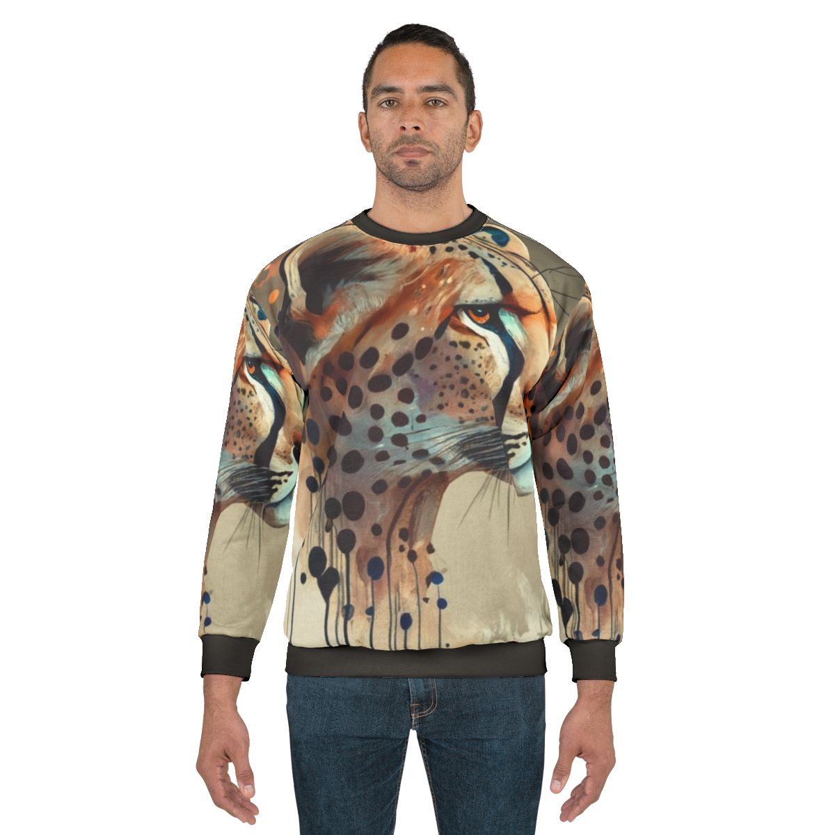 Legendary Cheetah Sweatshirt with Animal Print Design