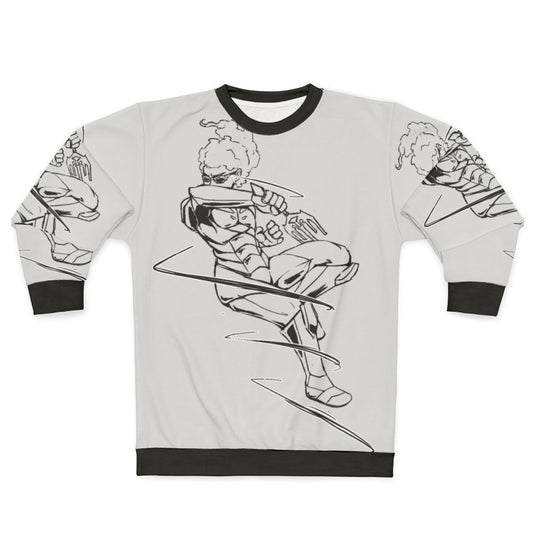 Legendary African American Superhero Comic Transformation Sweatshirt