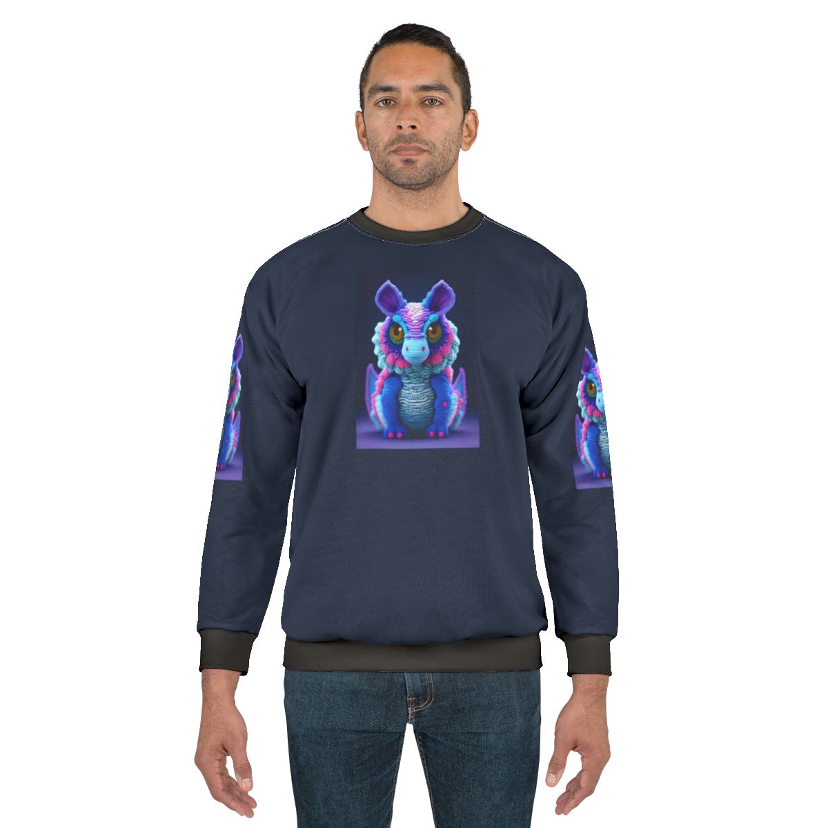 Legendary creature sweatshirt with vibrant, intricate fantasy design