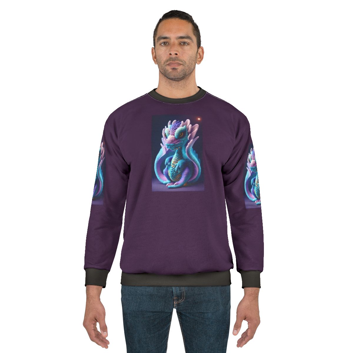 Legendary creature sweatshirt with mythical, enchanting design