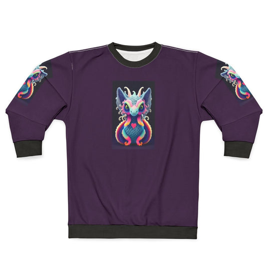 Legendary Creature Sweatshirt with Enchanting Forest Fantasy Design