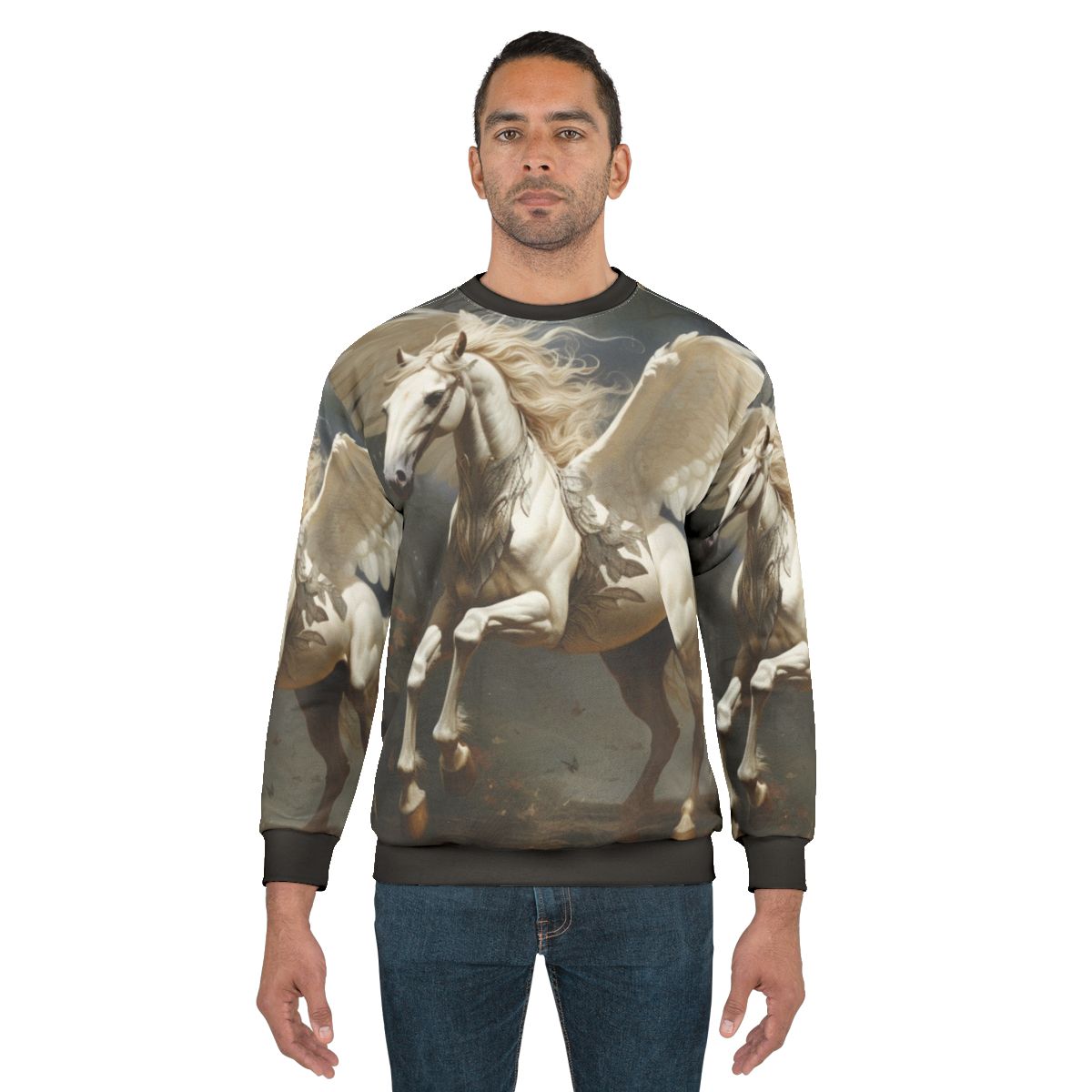 Mythical Pegasus Sweatshirt featuring a legendary horse with wings