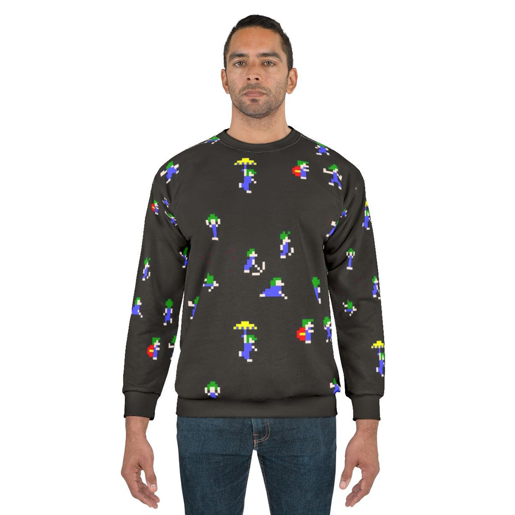 Lemmings In Action Retro Gaming Sweatshirt