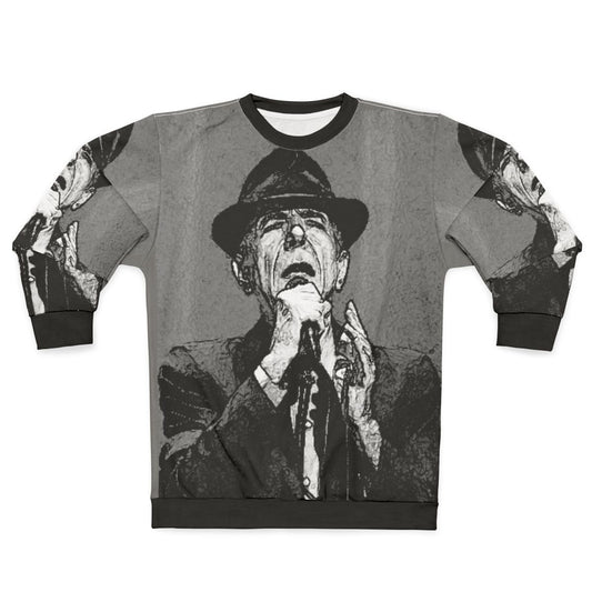 Leonard Cohen Monochrome Music Sweatshirt