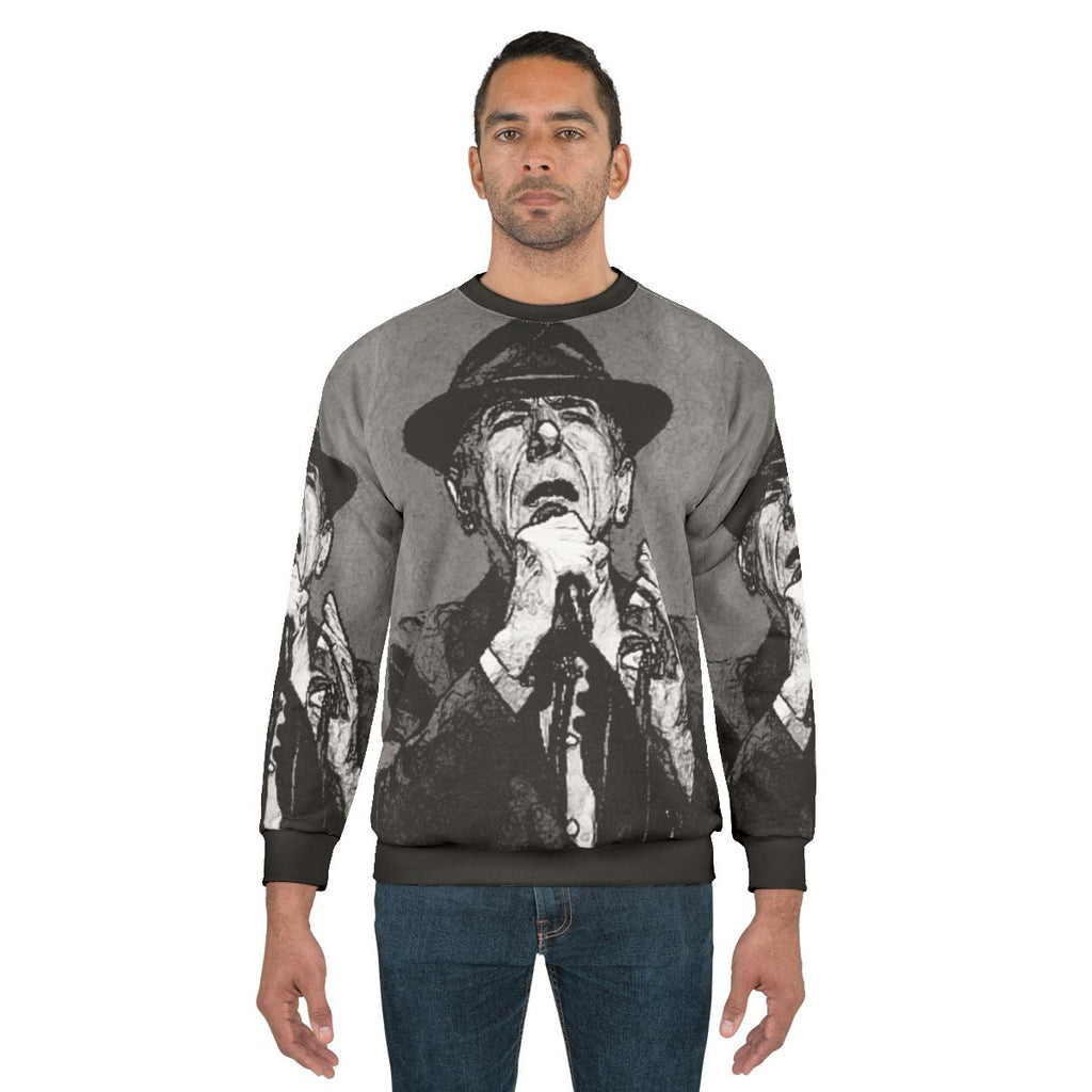 Leonard Cohen Monochrome Music Sweatshirt