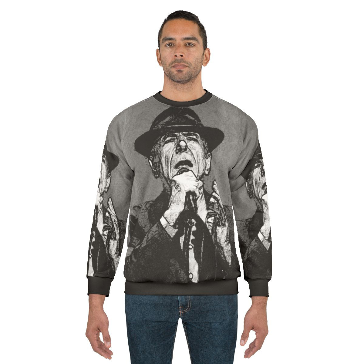 Leonard Cohen Monochrome Music Sweatshirt