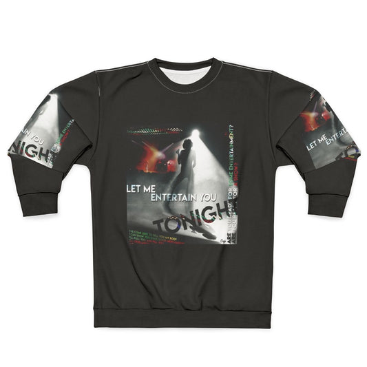 Retro 70s "Let Me Entertain You" Music Lyrics Sweatshirt