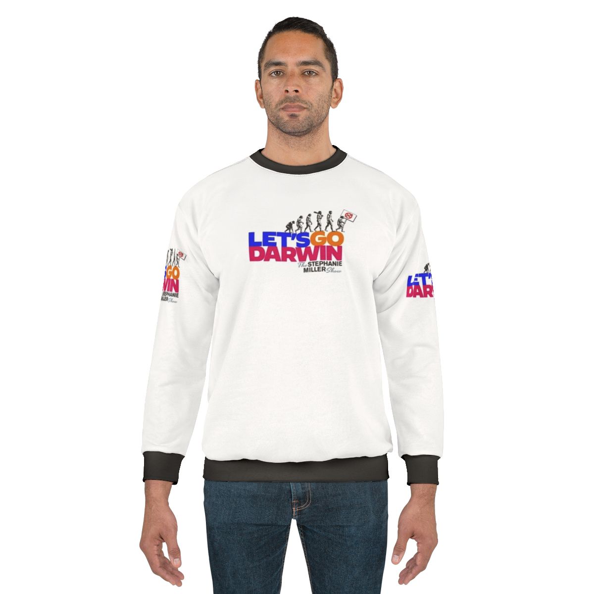 Let's Go Darwin 2 Sweatshirt with evolution design