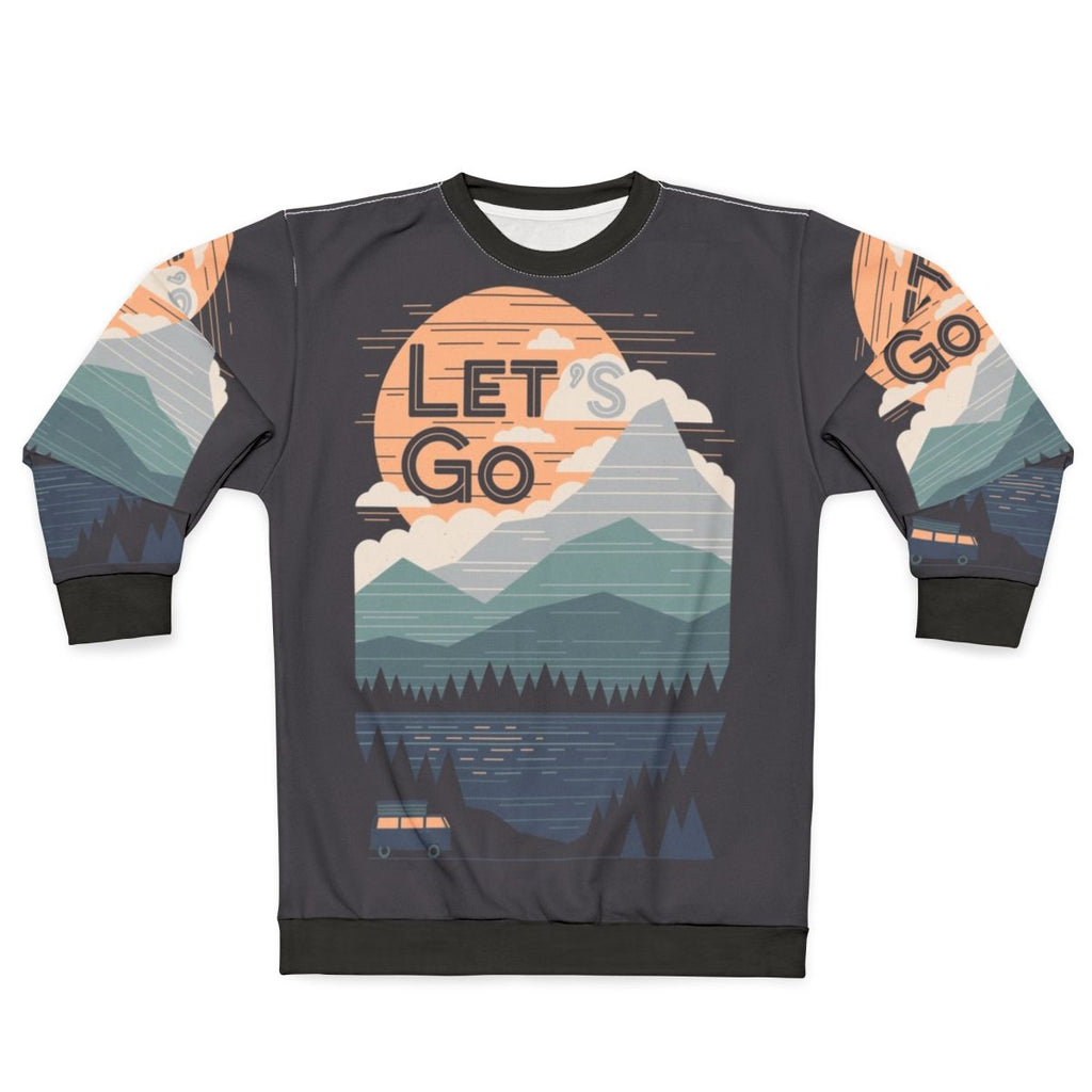 Pastel "Let's Go" Minimalist Sweatshirt