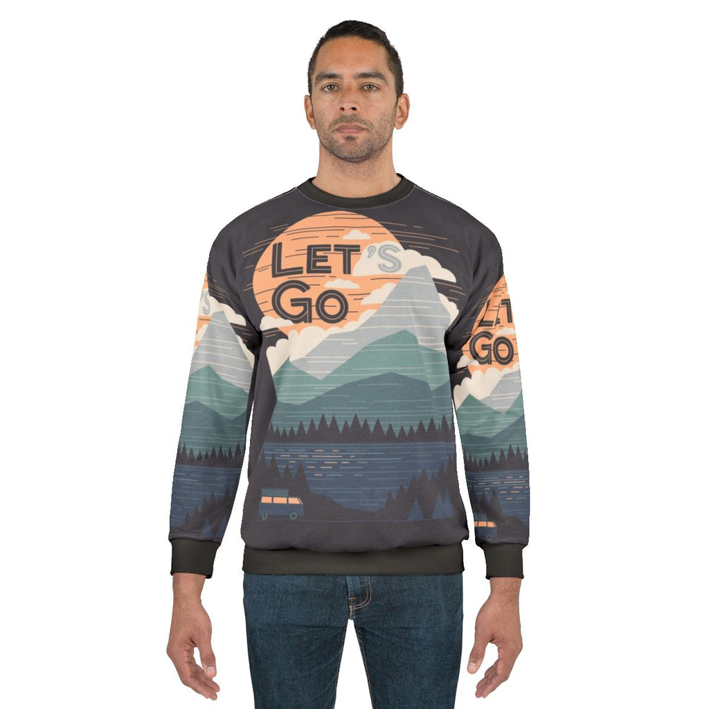Pastel "Let's Go" Minimalist Sweatshirt
