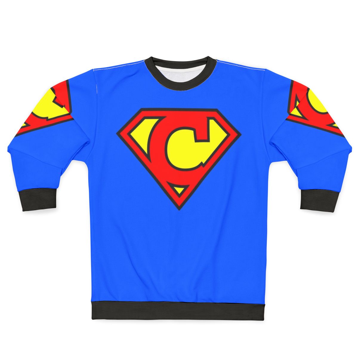 Super Letter C Sweatshirt - Superhero Letters Graphic Tee