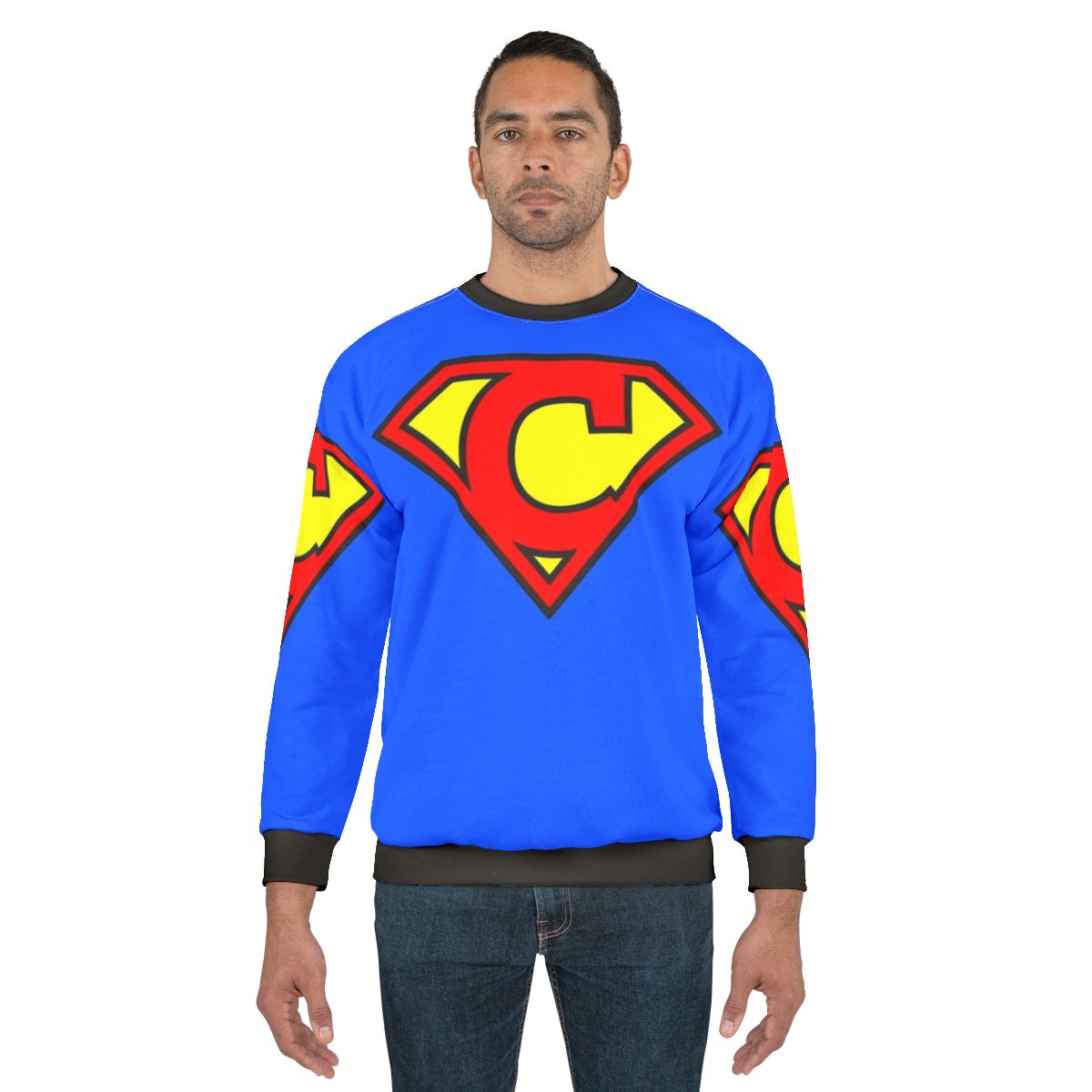 Super Letter C Sweatshirt - Superhero Letters Graphic Tee