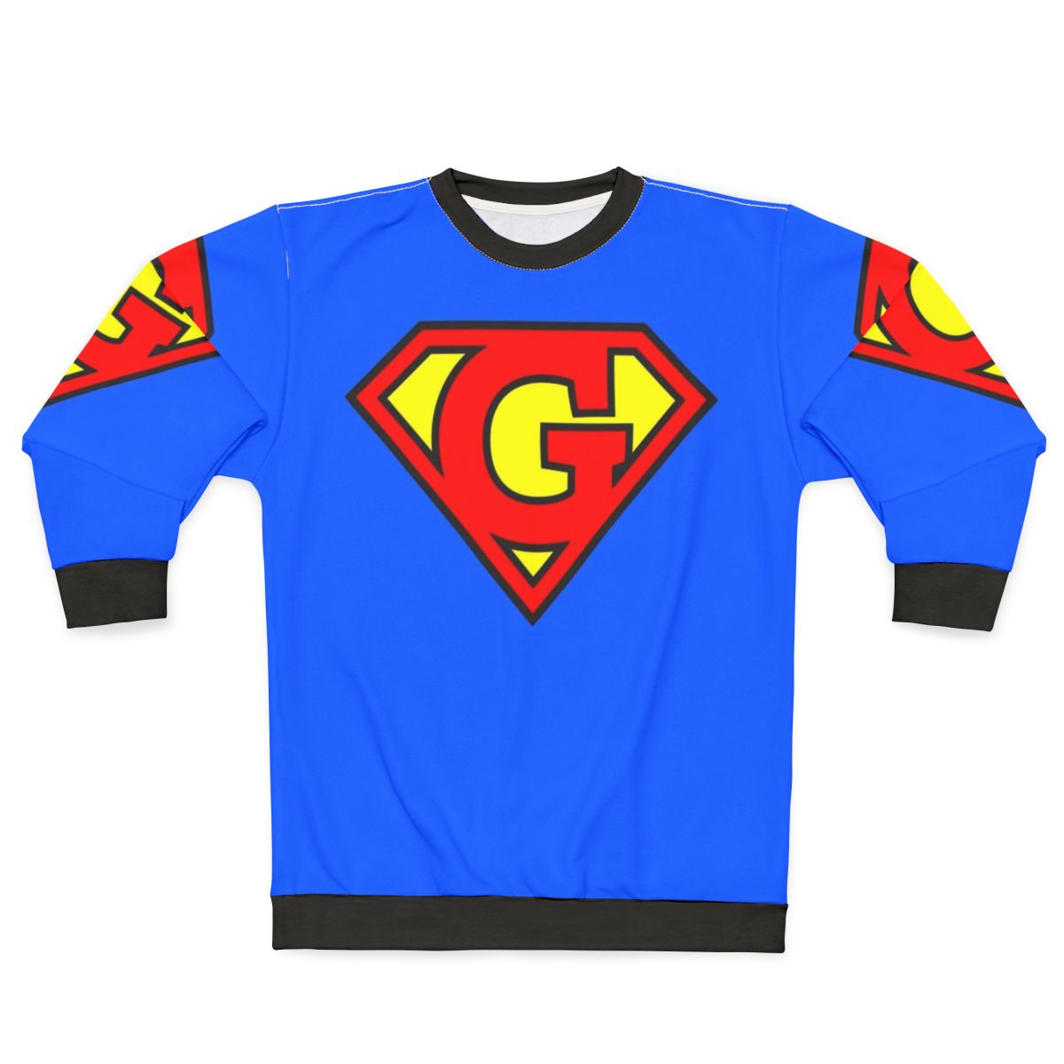 Super Letter Sweatshirt - Superhero Graphic Letter Apparel
