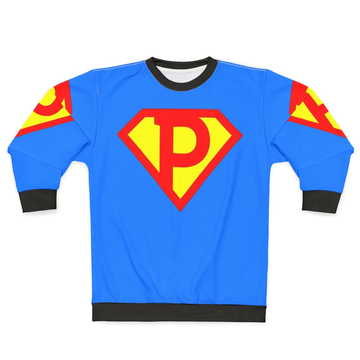 Letter A-Z Superhero Graphic Sweatshirt