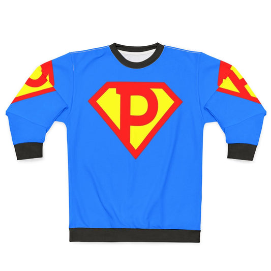 Letter A-Z Superhero Graphic Sweatshirt