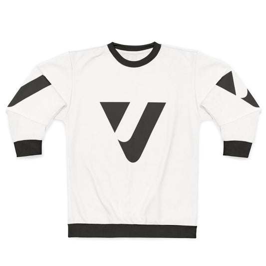 V logo graphic sweatshirt for athletic and casual wear