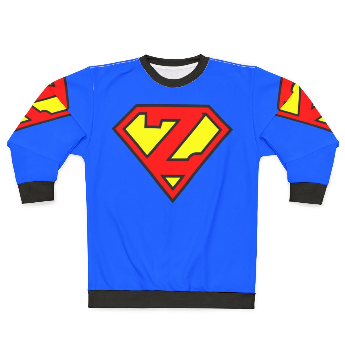Super Letter Z Sweatshirt - Superhero Letter Name Apparel