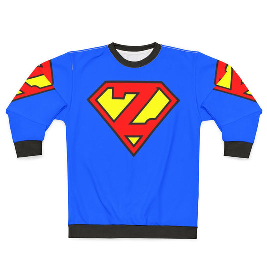 Super Letter Z Sweatshirt - Superhero Letter Name Apparel