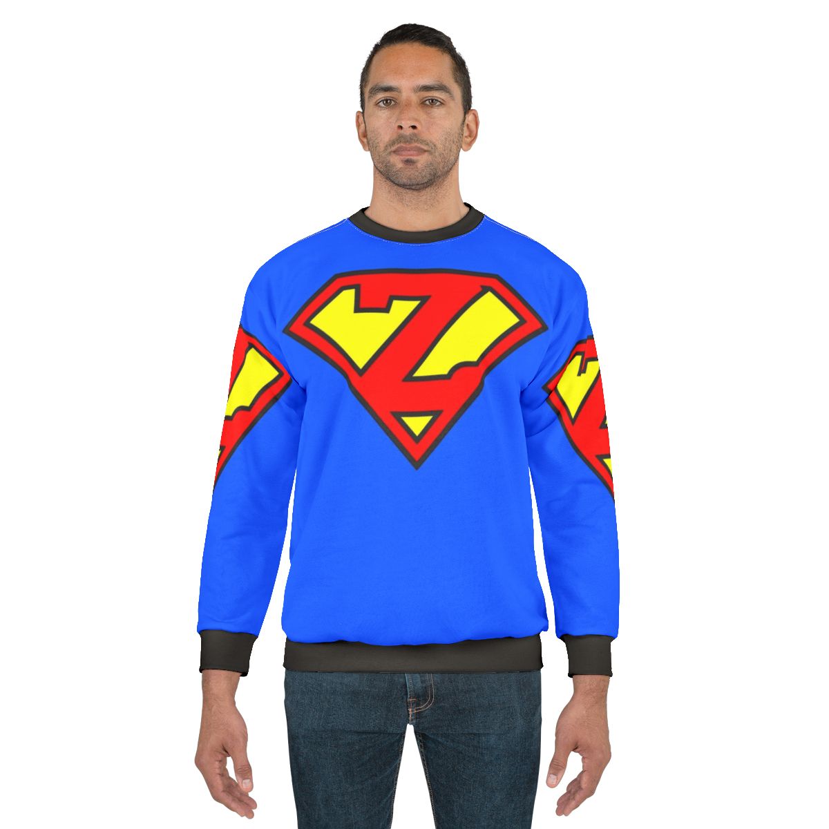 Super Letter Z Sweatshirt - Superhero Letter Name Apparel