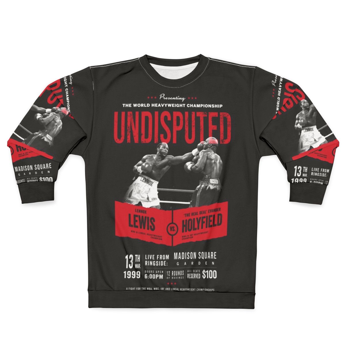 Heavyweight boxing champions Lennox Lewis and Evander Holyfield t-shirt sweatshirt