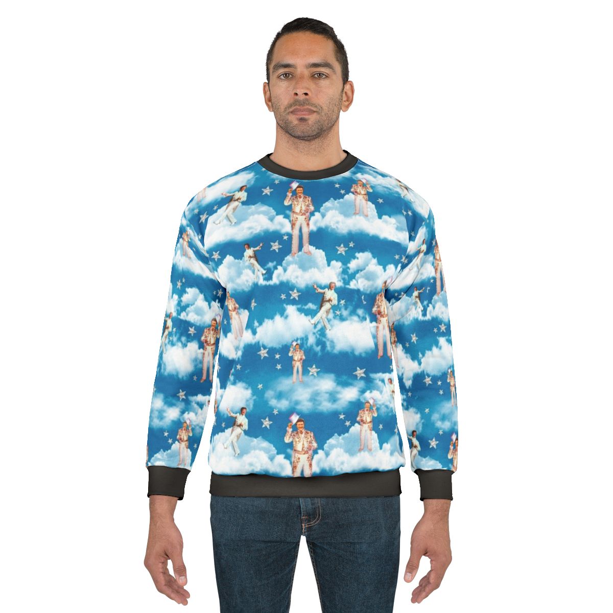 Liberace In Heaven Sweatshirt featuring the iconic 60s and 50s showman