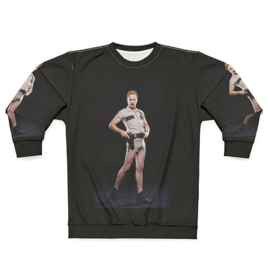 Lieutenant Jim Dangle Reno 911 Sweatshirt featuring the iconic Reno 911 character