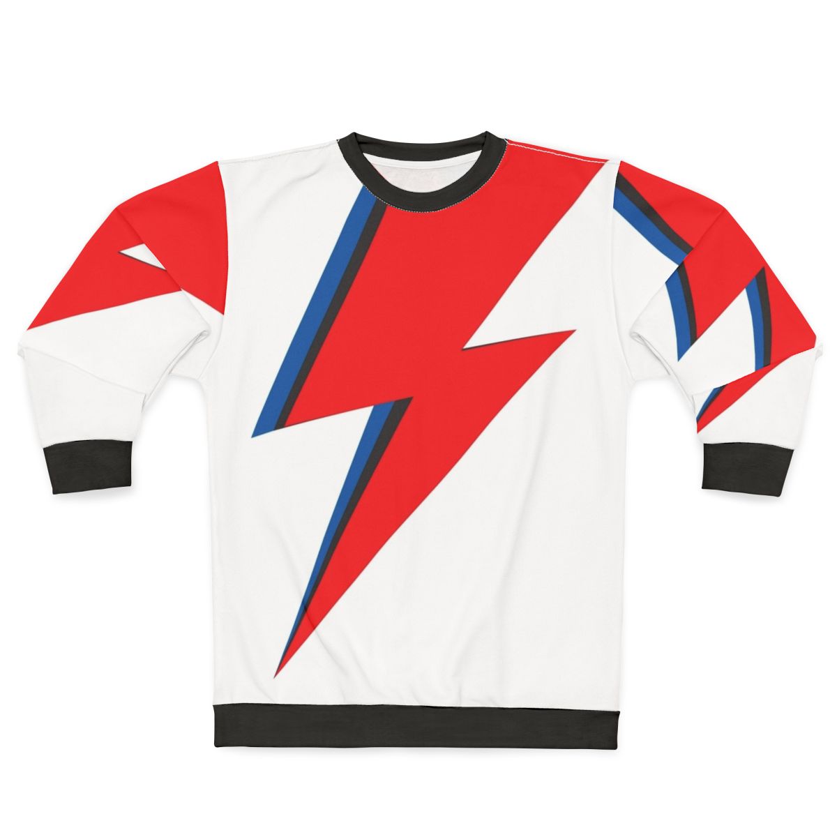 Glam rock lightning bolt fashion sweatshirt for music lovers