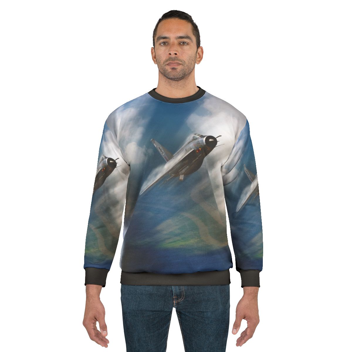 Lightning Burner Sweatshirt featuring jet aircraft design