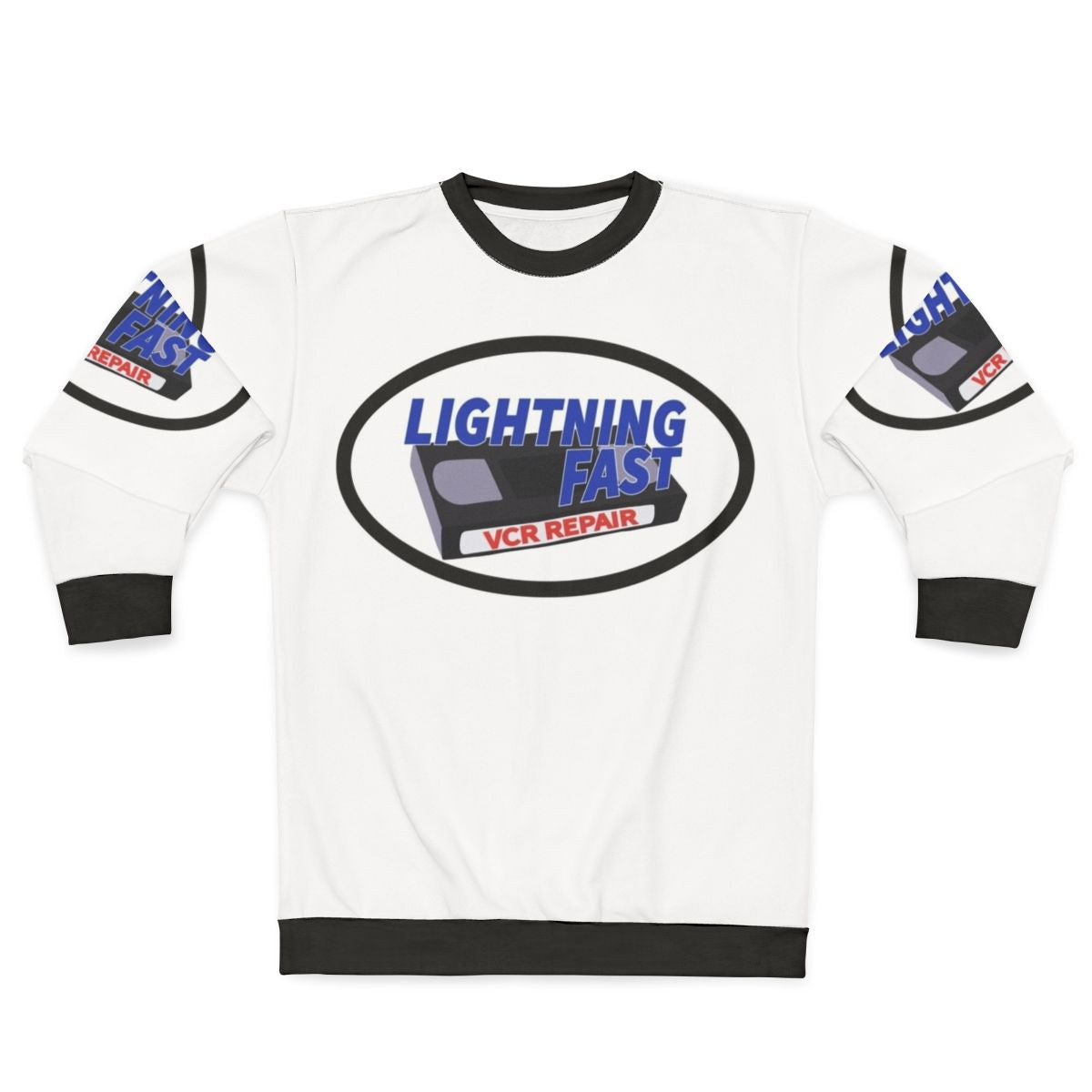 Lightning Fast VCR Repair Red Letter Media Sweatshirt