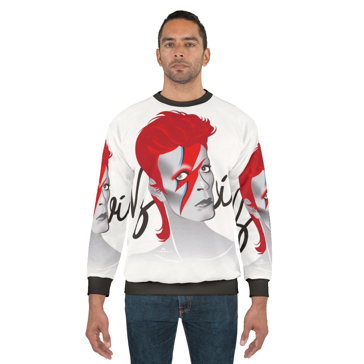 Lightning graphic sweatshirt designed by artist Alejandro Mogolloart