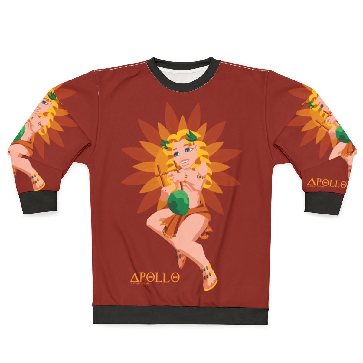 Lil Apollo Greek Mythology Sweatshirt with Sun Symbol