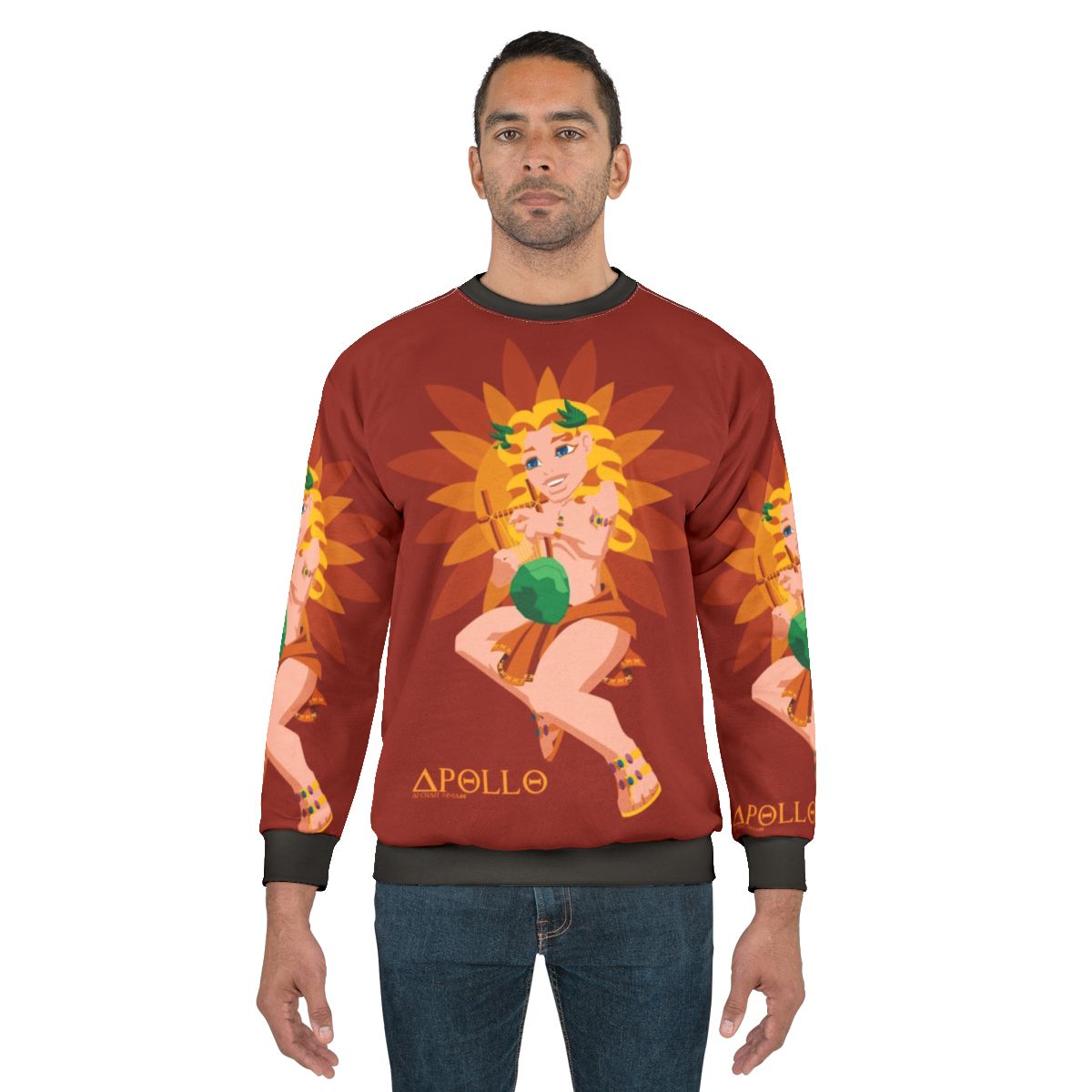 Lil Apollo Greek Mythology Sweatshirt with Sun Symbol